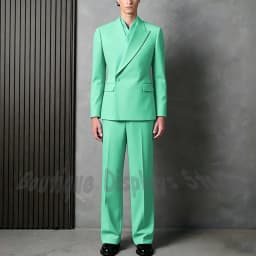 Tailor-Made Men's Suit Jacket Pants Chic Single Button Solid Black Elegant Blazer Gentleman Formal Party Prom Wedding Set