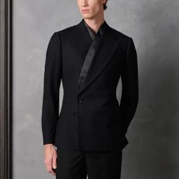 Tailor-Made Men's Suit Jacket Pants Chic Single Button Solid Black Elegant Blazer Gentleman Formal Party Prom Wedding Set