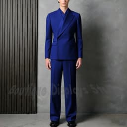 Tailor-Made Men's Suit Jacket Pants Chic Single Button Solid Black Elegant Blazer Gentleman Formal Party Prom Wedding Set