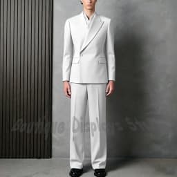 Tailor-Made Men's Suit Jacket Pants Chic Single Button Solid Black Elegant Blazer Gentleman Formal Party Prom Wedding Set