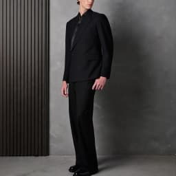 Tailor-Made Men's Suit Jacket Pants Chic Single Button Solid Black Elegant Blazer Gentleman Formal Party Prom Wedding Set