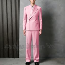 Tailor-Made Men's Suit Jacket Pants Chic Single Button Solid Black Elegant Blazer Gentleman Formal Party Prom Wedding Set