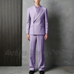 Tailor-Made Men's Suit Jacket Pants Chic Single Button Solid Black Elegant Blazer Gentleman Formal Party Prom Wedding Set