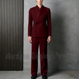 Tailor-Made Men's Suit Jacket Pants Chic Single Button Solid Black Elegant Blazer Gentleman Formal Party Prom Wedding Set