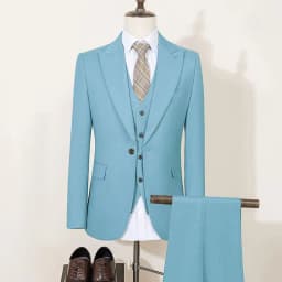 Men's 2 Piece Double Breasted Suit Set Slim Fit Peaked Lapel Formal Blazer Pants Luxury Business Wedding Groom Tuxedo For Men
