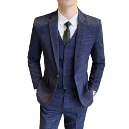 Suits (blazer+ Vest + Pants) Men Fashion Business Casual Hosts Slim-fit Gentleman Wedding Work Mens Suits 3 Piece M-5XL