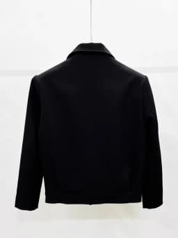Men Vintage Double-Collar Short Jacket Spring Fall Coat with Zipper & Button Closure Casual Outerwear Techwear Streetwear