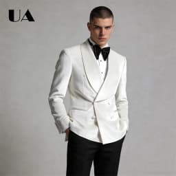 Wedding Suit for Groom and Groomsman 2026 New Double Breasted Suit Attire Customized Full Sleeves Suit Blazer Many Colors