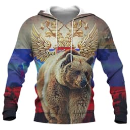 Russia National Emblem Graphic Sweatshirts Russian Army Camouflage 3D Printed Hoodies For Men  Casual Sports Pullovers Tracksuit