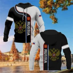 Russia National Emblem Graphic Sweatshirts Russian Army Camouflage 3D Printed Hoodies For Men  Casual Sports Pullovers Tracksuit