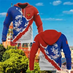 Russia National Emblem Graphic Sweatshirts Russian Army Camouflage 3D Printed Hoodies For Men  Casual Sports Pullovers Tracksuit