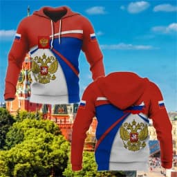 Russia National Emblem Graphic Sweatshirts Russian Army Camouflage 3D Printed Hoodies For Men  Casual Sports Pullovers Tracksuit