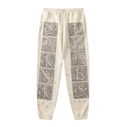24ss Saint Washed Red Angel Printed Women Men Sweatpants Trousers Loose Fit Joggers Men Pants Sweatpants