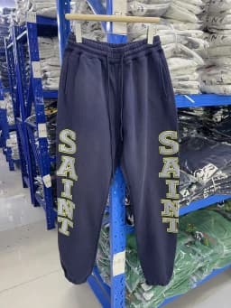 24ss Saint Washed Red Angel Printed Women Men Sweatpants Trousers Loose Fit Joggers Men Pants Sweatpants