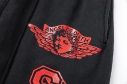 24ss Saint Washed Red Angel Printed Women Men Sweatpants Trousers Loose Fit Joggers Men Pants Sweatpants