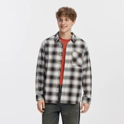 Semir Men Shirt Cotton Plaid Long Sleeve Loose Lapel Pocket Casual Style Comfortable Autumn Blouse Daily Wear 2026