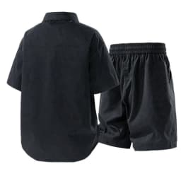 Men's Summer Casual Versatile Fashionable Cool Short-Sleeved Shirt And Shorts Set Trendy Business Casual Outfit