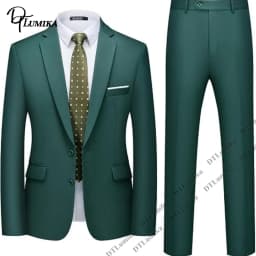 Daily Business Work Suit Set for Men from XXS-7XL Made to Measure 2 Piece Notched Lapel Formal Suits Wedding Groom Suits Plus