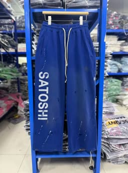 Satoshi Nakamoto SS26 Washed Splashing ink graffiti and destruction Pants Men Women Trousers Jogger Drawstring Sweatpants