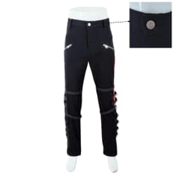 Rare Michael Jackson BAD Black Pants Trousers Skinny with Matel Buckle for Impersonator
