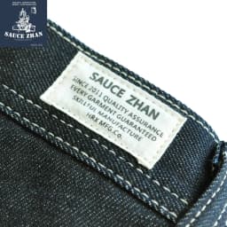 SauceZhan 266XX Mens Shorts Jeans Selvedge Denim Knee Length Mens Jeans Indigo Straight Fit 12.5 Oz
