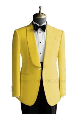 1 Piece Formal Wedding Business Coat Top Men Single Breasted Shawl Lapel Jacket Smart Casual Slim Fit Suit Blazer for Prom Party