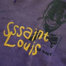 Tear Collar Yellow Print Label SSSAINT LOUIS Sweatshirts Men Women Vintage Washed Hole Damaged Soiled Loose Hoodie Pullovers