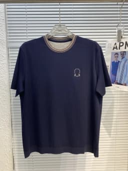 Italian BC 26ss casual striped contrasting short-sleeved T-shirt