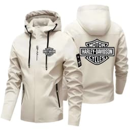 New Harley Davidson Man Autumn Outdoor jacket Fashion Printed Motorcycle Windproof Coat Wilderness Camping Hiking Hooded Tops