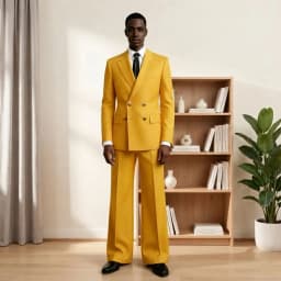 Luxury Double Breasted Suits for Men with Wide Pants 2 Pieces Groom Notched Lapel for All Kinds Of Parties Wedding Ceremonies
