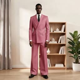 Luxury Double Breasted Suits for Men with Wide Pants 2 Pieces Groom Notched Lapel for All Kinds Of Parties Wedding Ceremonies
