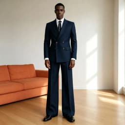 Luxury Double Breasted Suits for Men with Wide Pants 2 Pieces Groom Notched Lapel for All Kinds Of Parties Wedding Ceremonies