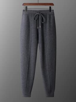 Men's Cashmere Pants Smart Casual Pencil Pants Autumn Winter Thick Soft Warm Trousers 100% Merino Wool Knit Pants Korean Style