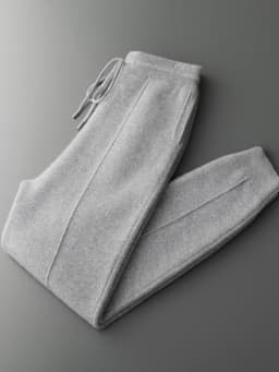 Men's Cashmere Pants Smart Casual Pencil Pants Autumn Winter Thick Soft Warm Trousers 100% Merino Wool Knit Pants Korean Style