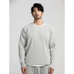 Miyake Pleated Shirt Men Long Sleeve T Shirt Casual Loose Fit Round Neck Tops Japanese Style Streetwear Breathable Pullover