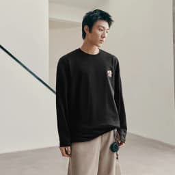 Semir Men Tshirt Long Sleeve Loose Crew Neck Embroidered Detail 2026 Autumn Couple Casual Pullover Everyday Top