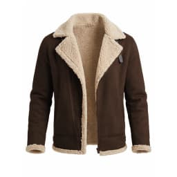 New Men Winter Faux Suede Jacket Fleece Warm Coat Zip Up Hiking Windproof Hooded Belted Tactical Thickened Outerwear Winter Male