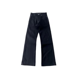 American Retro Nofaith Japanese-Made Red-Edged Selvedge Pure Black Raw Denim Bootcut Jeans Bootcut Fit Boot Pants