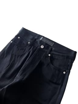 American Retro Nofaith Japanese-Made Red-Edged Selvedge Pure Black Raw Denim Bootcut Jeans Bootcut Fit Boot Pants