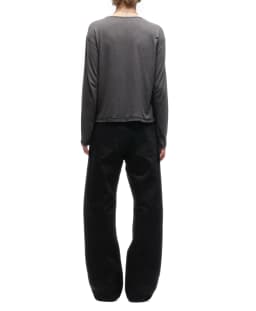 American Retro Nofaith Japanese-Made Red-Edged Selvedge Pure Black Raw Denim Bootcut Jeans Bootcut Fit Boot Pants