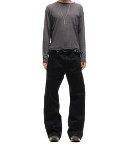 American Retro Nofaith Japanese-Made Red-Edged Selvedge Pure Black Raw Denim Bootcut Jeans Bootcut Fit Boot Pants