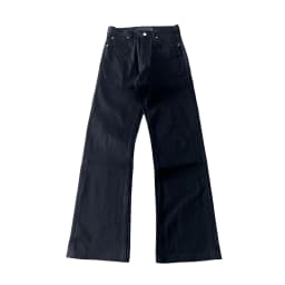 American Retro Nofaith Japanese-Made Red-Edged Selvedge Pure Black Raw Denim Bootcut Jeans Bootcut Fit Boot Pants