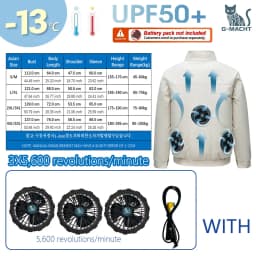G-MACHT Men Summer Anti-Heat Cooling Shirt With 4 Fans Air Condition Clothes Short Sleeve Sun Protection Outdoor Work Wear