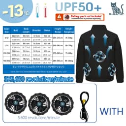 G-MACHT Men Summer Anti-Heat Cooling Shirt With 4 Fans Air Condition Clothes Short Sleeve Sun Protection Outdoor Work Wear