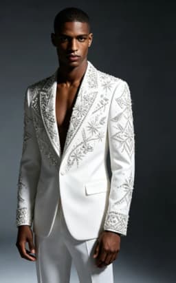 Customized Crystal Jewelry Men Suit Luxury Sequin Gem For Evening Groom Male Prom Party Elegant Blazer 2 Pieces Set Tuxedos Slim