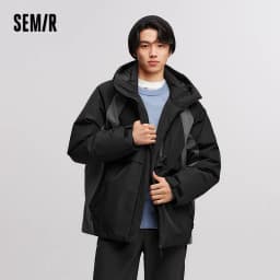 Semir Down Jacket Men Waterproof Hooded 2026 New Winter Outdoor Windproof Warm Versatile Outerwear