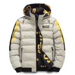 Ueteey Winter Warm Cotton Jacket Men 2023 Windproof Padded Thick Hooded Parkas Down Jakcets Casual Outdoor Mens Coat Streetwear