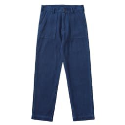 Vintage Amekaji Indigo Fatigue Pants Men Blue Dyed Zipper Multi-pocket OG107 Cargo Pants Spring Autumn Straight Casual Trousers