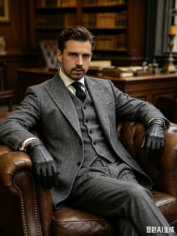 Dark Gray Men‘s Suits 3 Pieces Woolen Tweed Herringbone Business Retro Classic PatternTuxedos for Wedding Blazer Pants Vest