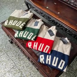 Red New Style American-style Sport Casual Rhude Suit High-quality Fleece Sport Suit Stock